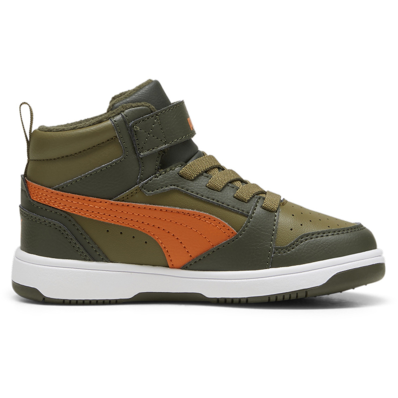 Puma Rebound V6 Mid Sneaker Kinder - grün/orange