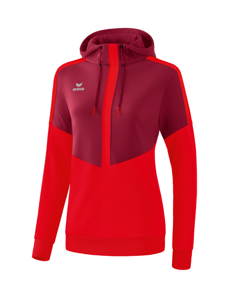 Erima Squad Kapuzensweat Damen - rot