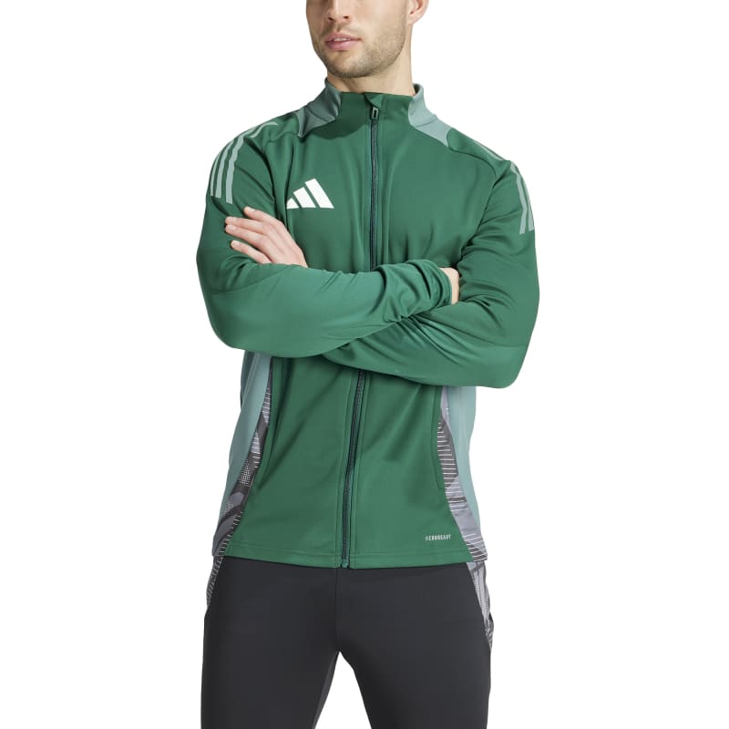 adidas Tiro 24 Competition Trainingsjacke Herren - grün/grau