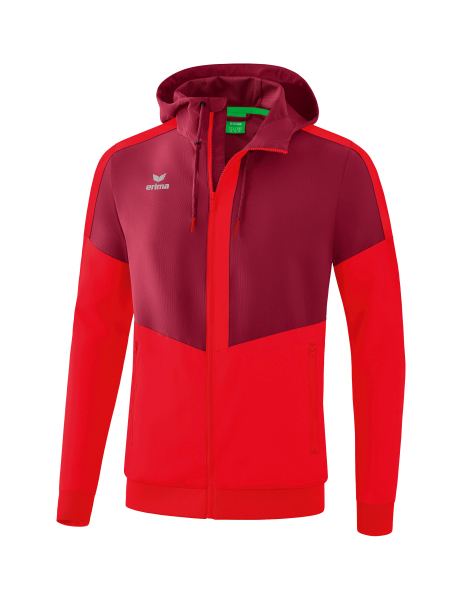 Erima Squad Tracktop Jacke mit Kapuze Herren - rot