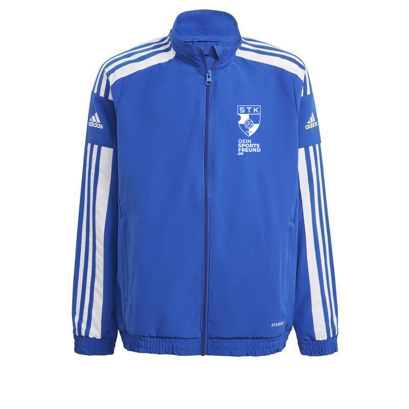 Teutonia Kleinenbroich x adidas Squadra 21 Präsentationsjacke Kinder - blau/weiß