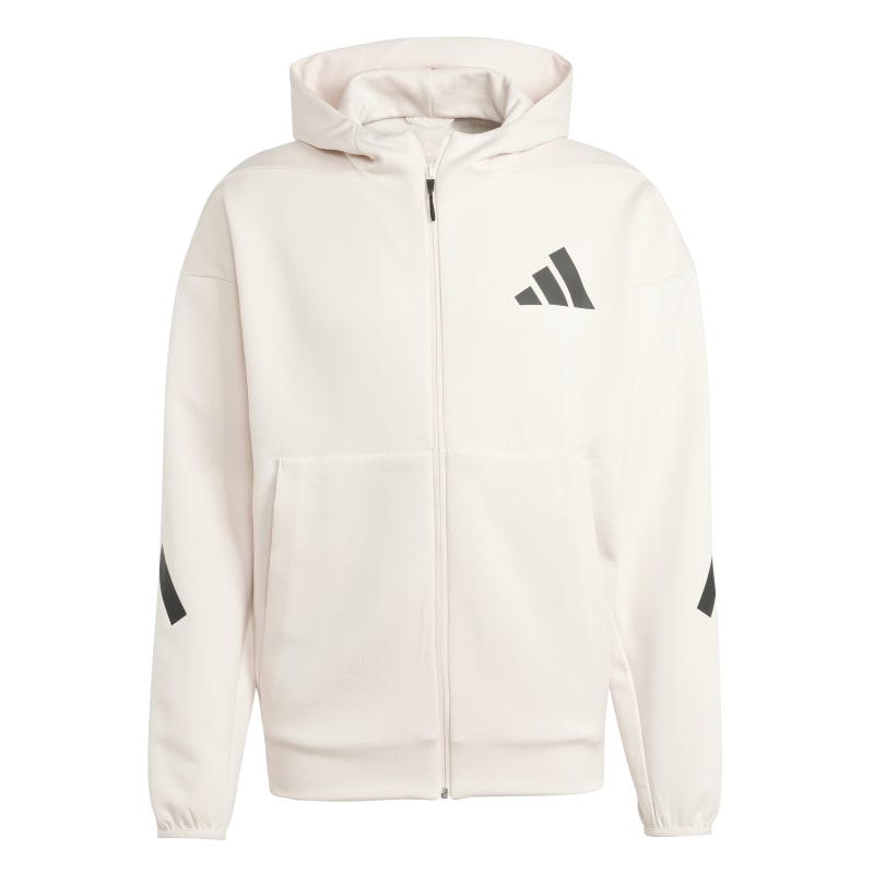 adidas Z.N.E. Full-Zip Hoodie Herren - beige/schwarz