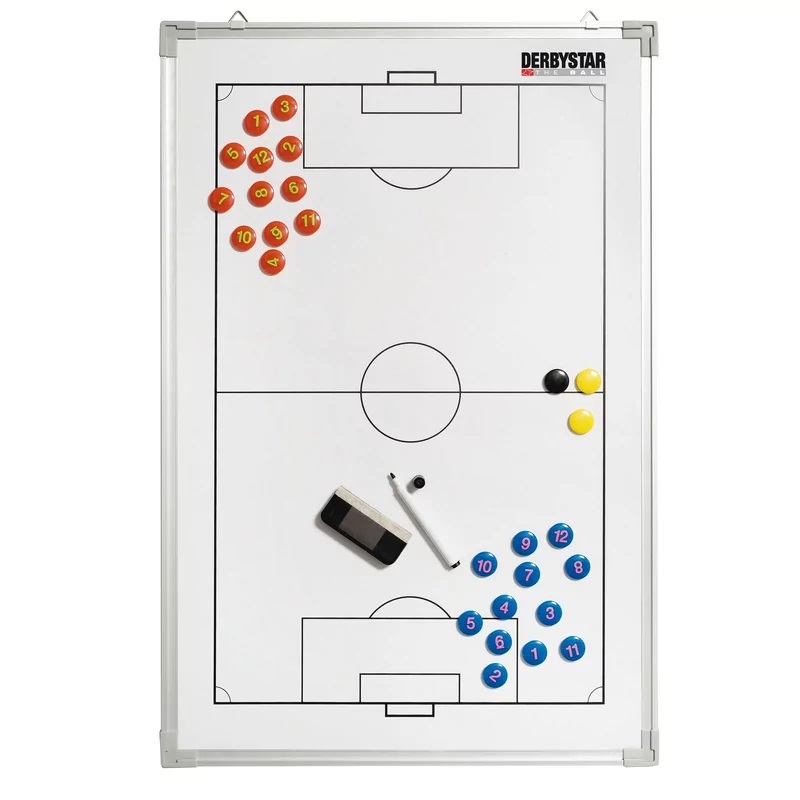 Derbystar Taktiktafel Aluminium Fußball 90 x 60 cm - weiß