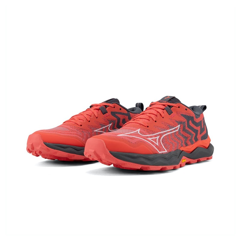 Mizuno Wave Daichi 8 Trail Running Damen - rot/grau/weiß