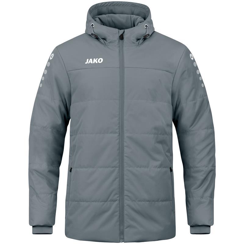 Jako Coachjacke Team mit Kapuze - grau