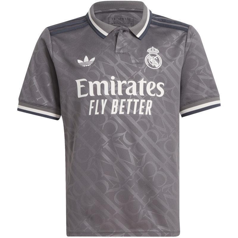 adidas Real Madrid 3rd Trikot 24/25 Kinder - grau