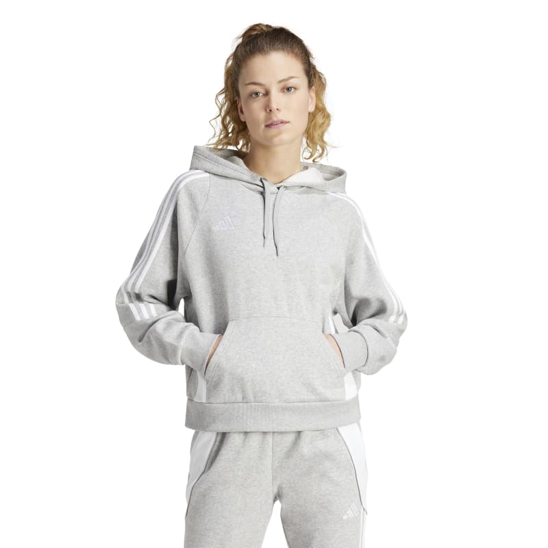 adidas Tiro 24 Sweat Hoodie Damen - grau/weiß