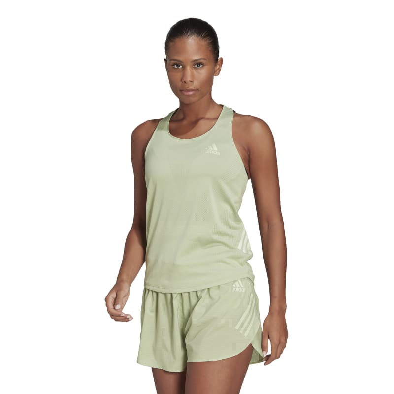 adidas Parley Adizero Run Tanktop Damen - hellgrün