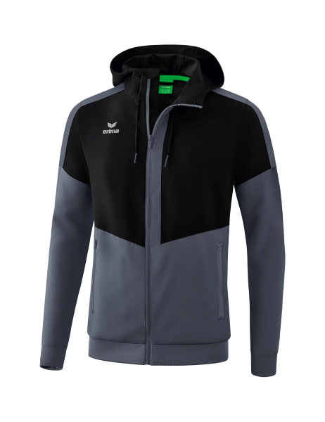 Erima Squad Tracktop Jacke mit Kapuze Herren - schwarz