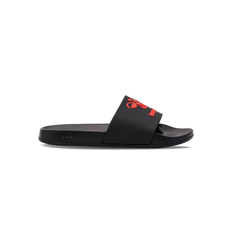 hummel Essential Pool Slide Badelatschen - schwarz/rot