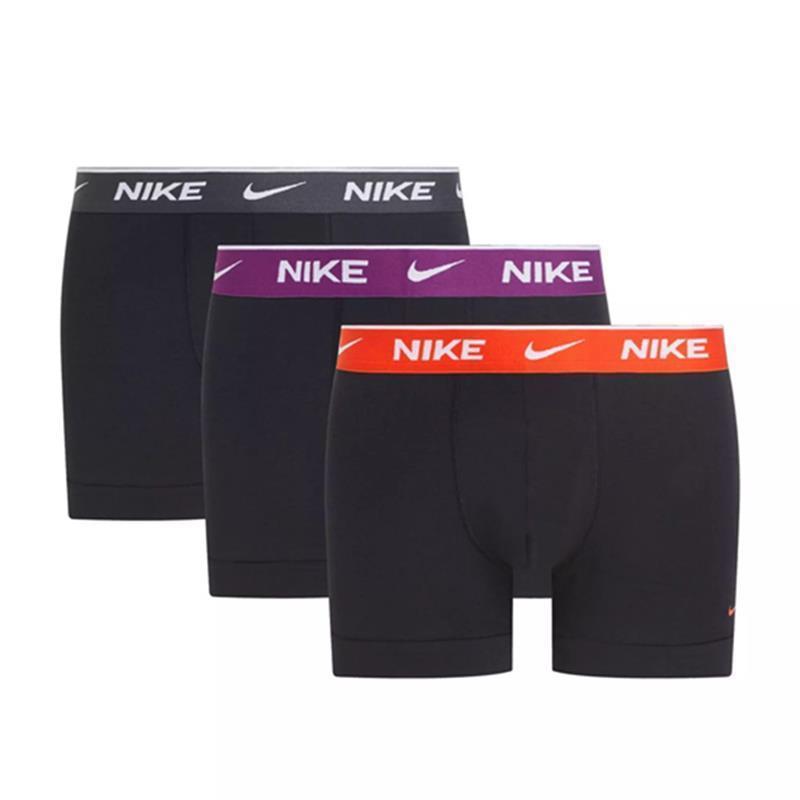 Nike Boxer Shorts Herren 3er Pack - schwarz/orange/lila/grau - M