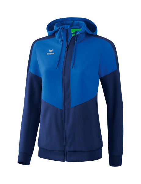 Erima Squad Tracktop Jacke mit Kapuze Damen - blau