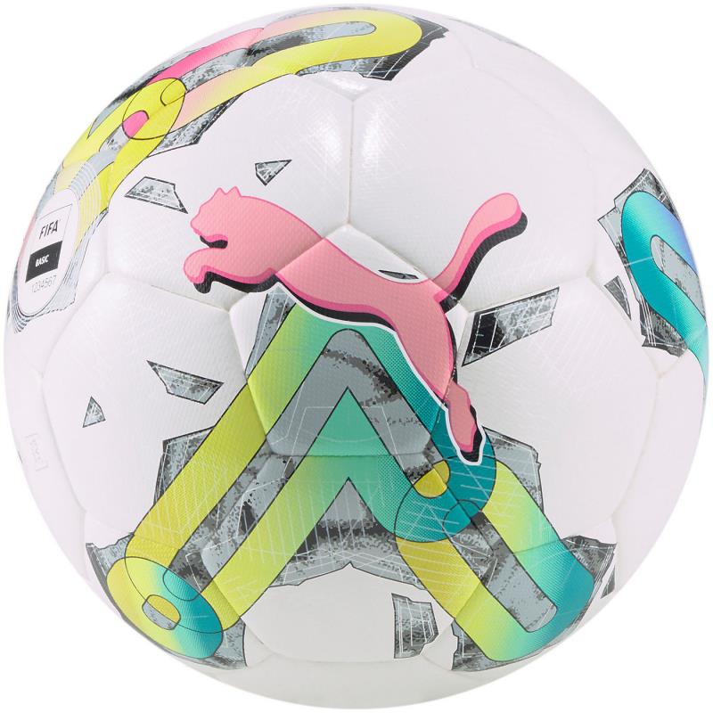 Puma Orbita 4 Hybrid Fußball Gr.4 - weiß/rosa/türkis