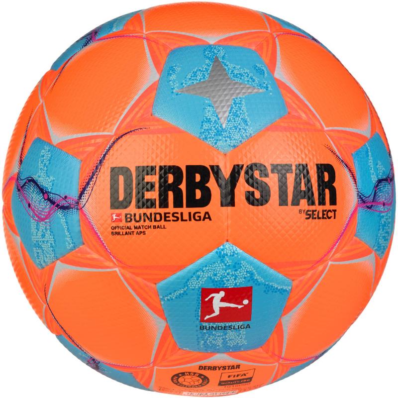 Derbystar Bundesliga Brillant APS High Visible 2024/25 Fußball Gr.5 -orange/blau/pink