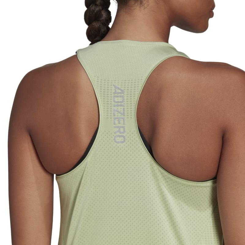 adidas Parley Adizero Run Tanktop Damen - hellgrün