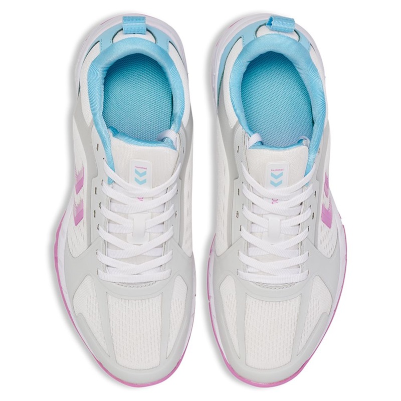 hummel Speed Court Hallenschuhe - grau/pink/blau