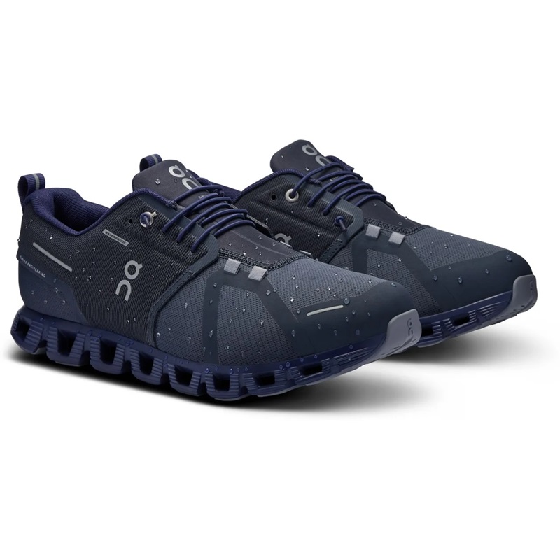 On Cloud 5 Laufschuhe Waterproof Herren - navy/silber