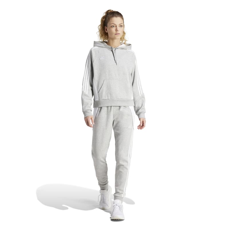 adidas Tiro 24 Sweat Hoodie Damen - grau/weiß