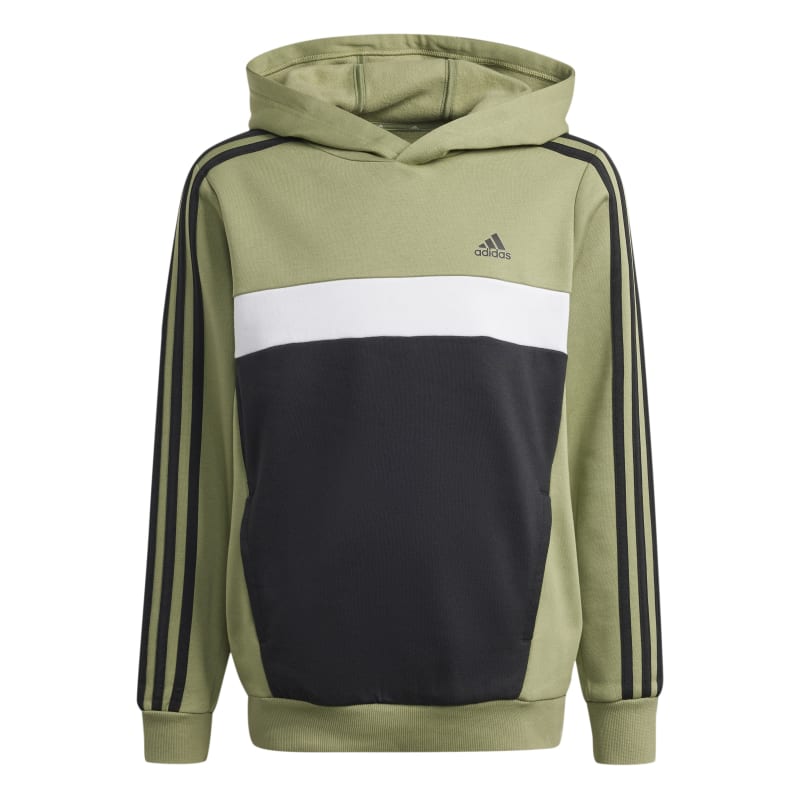 adidas Tiberio 3-Streifen Colorblock Hoodie Kinder - grün/schwarz/weiß