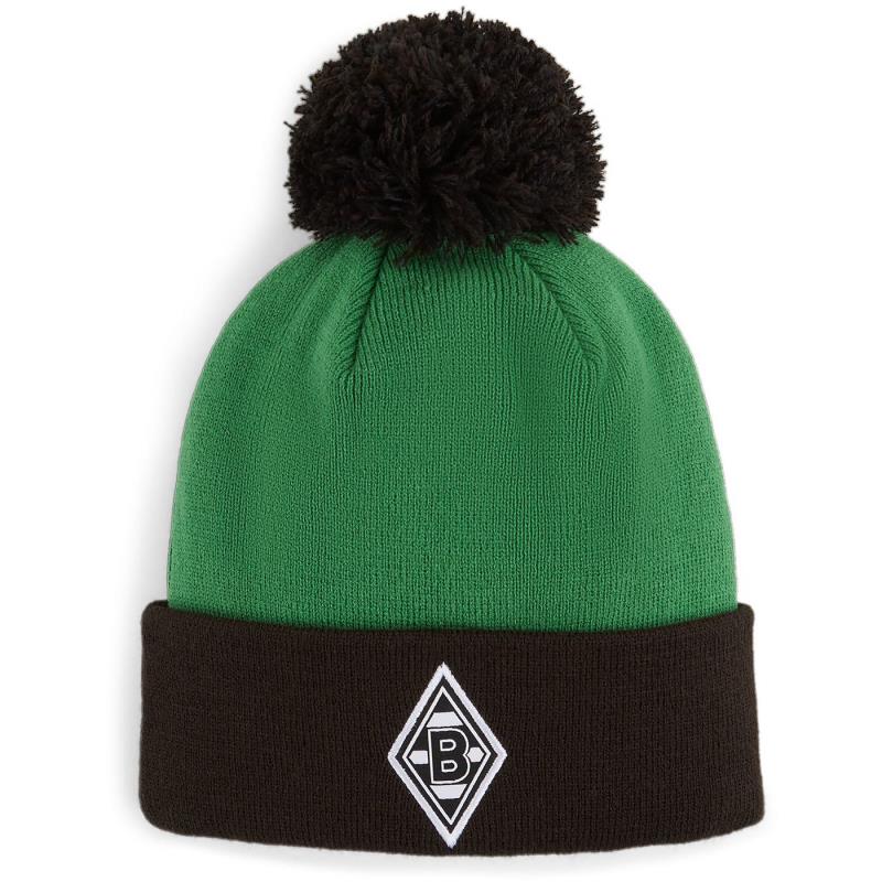 Puma Borussia Mönchengladbach Pom Pom Beanie Kinder - grün/schwarz