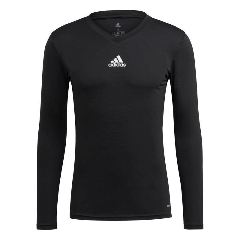 adidas Team Base Shirt Longsleeve Herren - schwarz