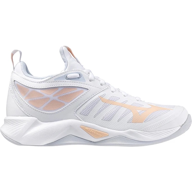 Mizuno Wave Dimension Volleyballschuhe Damen - weiß/orange