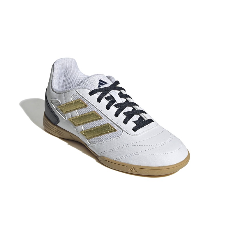 adidas Super Sala II IN Kinder - weiß/schwarz/gold