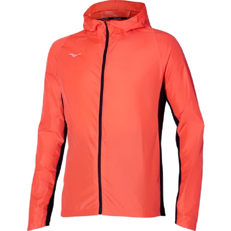 Mizuno Alpha Laufjacke Herren - orange/schwarz