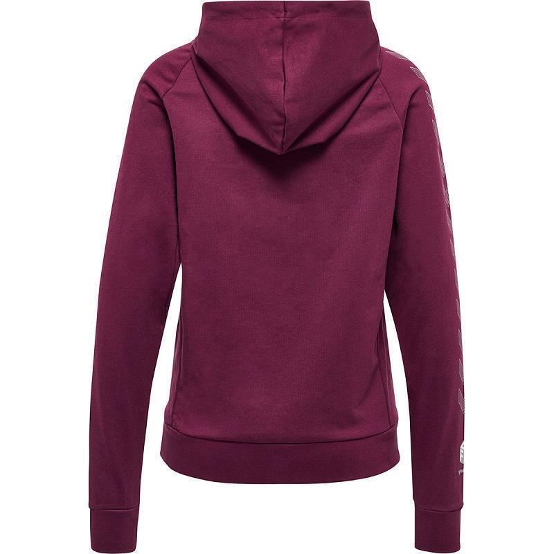 hummel Move Grid Hoodie Damen - dunkelrot