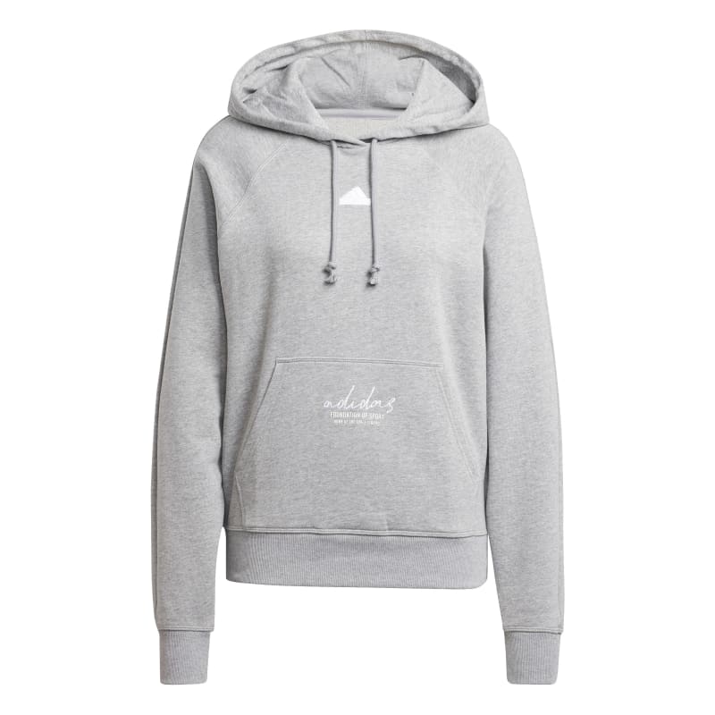 adidas Signature Graphic Hoodie Damen - grau/weiß