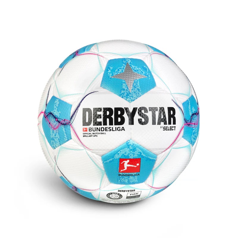 Derbystar Bundesliga Brillant APS V24 Fußball Gr.5 - weiß/blau/pink