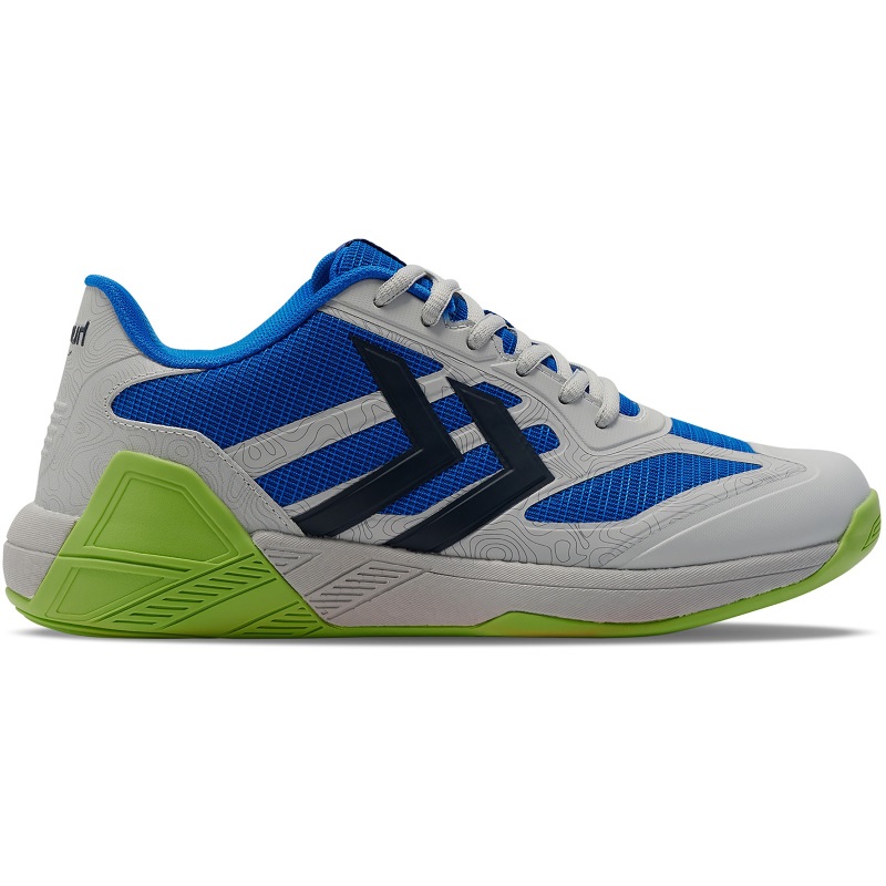 hummel Algiz V Handballschuhe Herren - grau/blau/grün