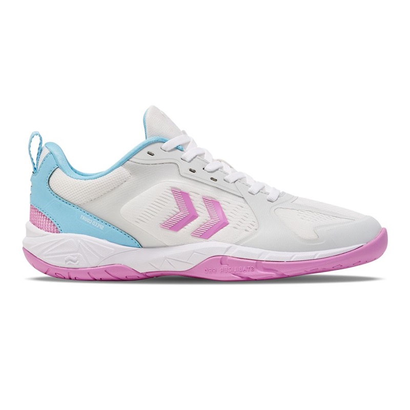 hummel Speed Court Hallenschuhe - grau/pink/blau