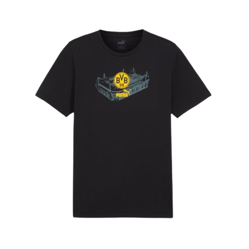 Puma BVB Ftbl Icons T-Shirt Herren - schwarz/gelb/grau