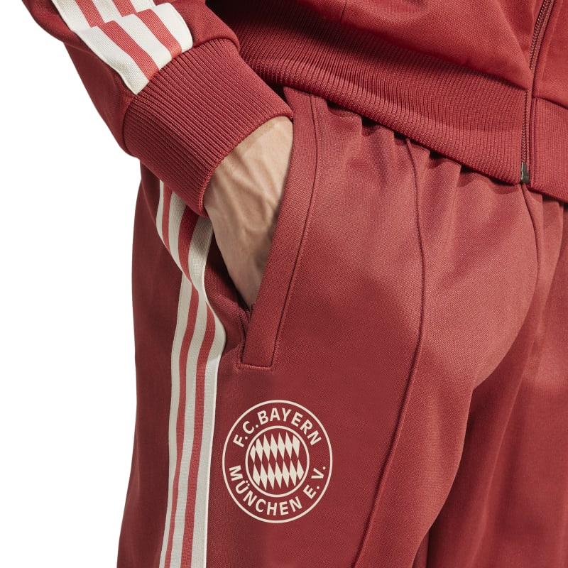 adidas FC Bayern München Beckenbauer Trainingshose Herren - rot/weiß