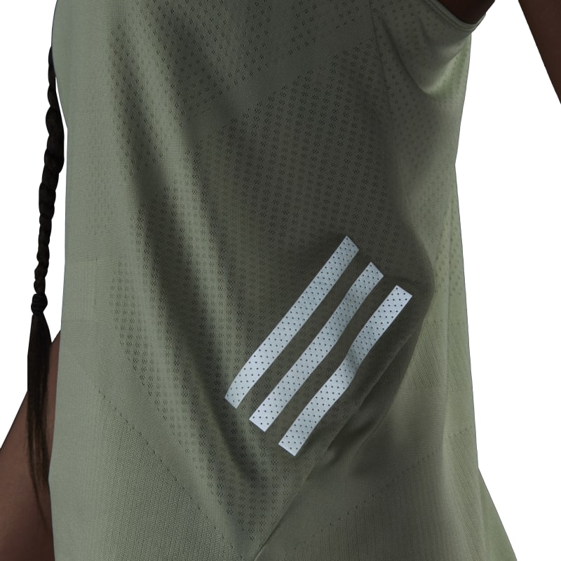 adidas Parley Adizero Run Tanktop Damen - hellgrün