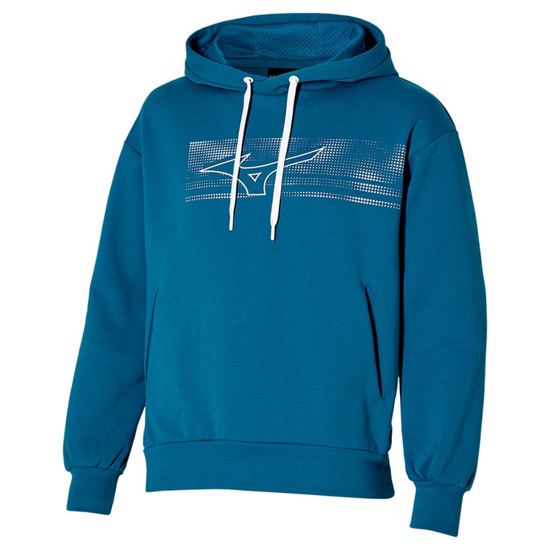 Mizuno Athletic Graphic Hoodie Herren - blau