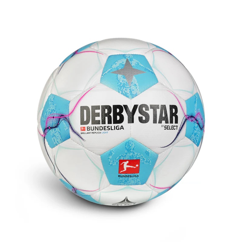 Derbystar Bundesliga Brillant Replica Light V24 Fußball - weiß/blau/pink-4