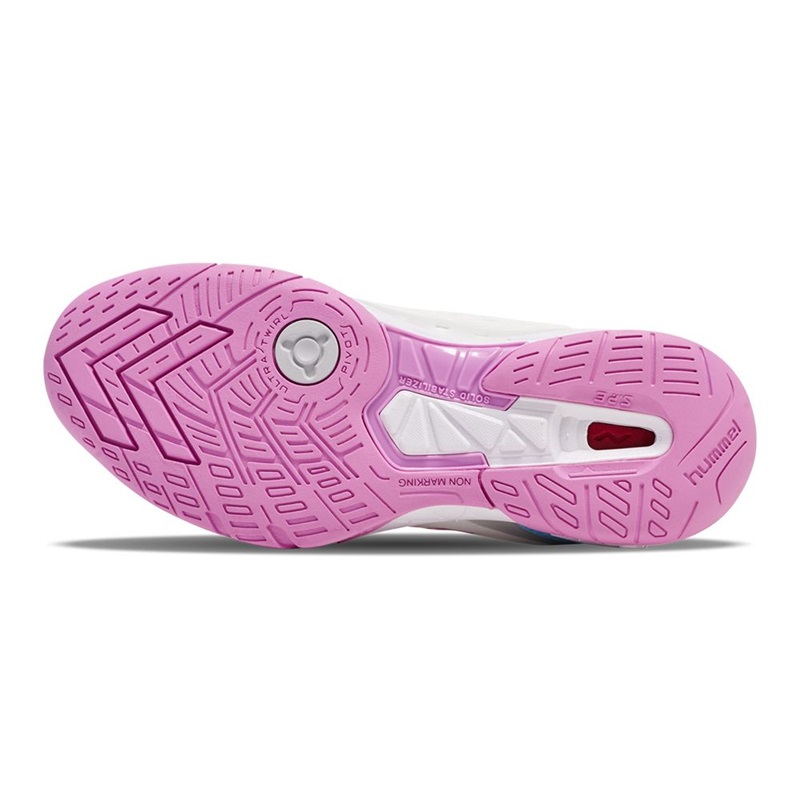 hummel Speed Court Hallenschuhe - grau/pink/blau