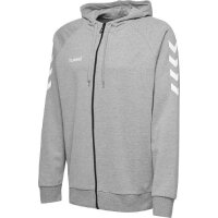 hummel GO Cotton Zip Hoodie Herren - grau