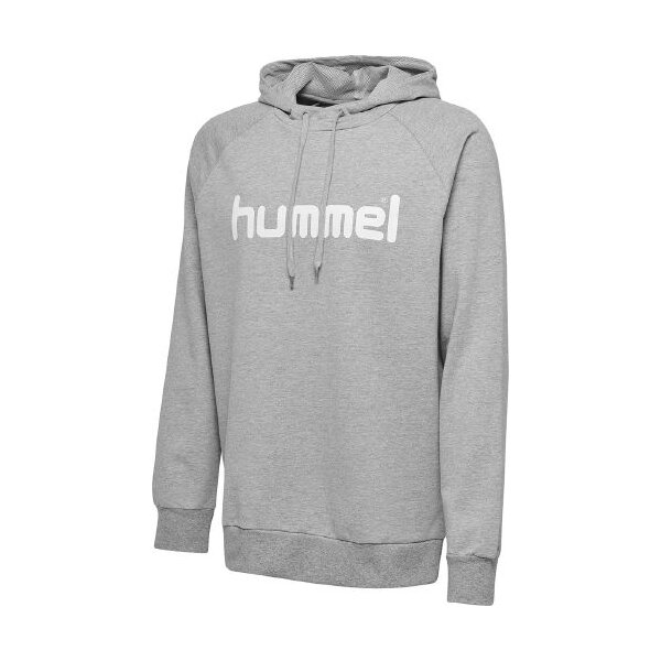 hummel GO Cotton Hoodie Herren - grau/weiß