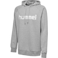 hummel GO Cotton Hoodie Herren - grau/wei&szlig;