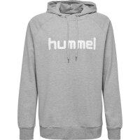 hummel GO Cotton Hoodie Herren - grau/wei&szlig;