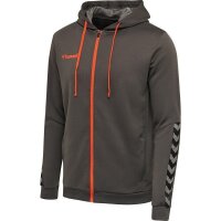 hummel Authentic Poly Zip Hoodie Herren - dunkelgrau