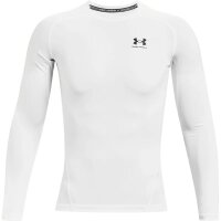 Under Armour HeatGear Compression Langarm Shirt Herren - wei&szlig;