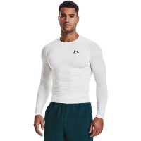 Under Armour HeatGear Compression Langarm Shirt Herren - wei&szlig;