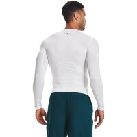 Under Armour HeatGear Compression Langarm Shirt Herren - wei&szlig;