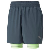 Puma Run 2 in 1 Shorts Herren - grau/grün