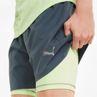 Puma Run 2 in 1 Shorts Herren - grau/gr&uuml;n