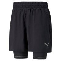 Puma Run 2 in 1 Shorts Herren - schwarz